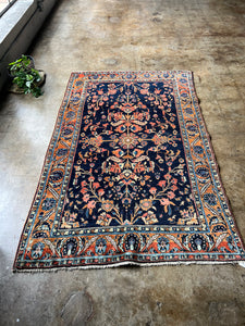 Payvand, Antique Sarouk circa 1920s, 4’2 x 6’8