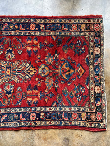 Lyusi, antique Persian Lilian rug, 2’10 x 4’7