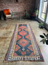 Load image into Gallery viewer, Kiarash, Antique Karabagh runner, 3’8 x 11’1
