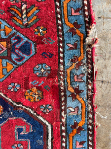 Nima, antique Persian Karabagh runner, 3’6 x 9’1