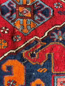 Nima, antique Persian Karabagh runner, 3’6 x 9’1