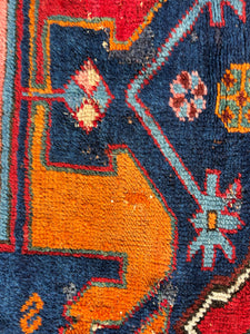 Nima, antique Persian Karabagh runner, 3’6 x 9’1