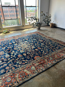 Barkev, antique Persian Lilian rug, 9’9 x 11’9