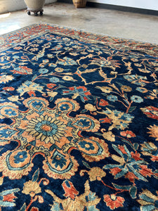 Barkev, antique Persian Lilian rug, 9’9 x 11’9