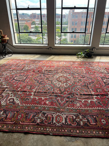 Giti, vintage Persian Heriz, 8’10 x 12’4