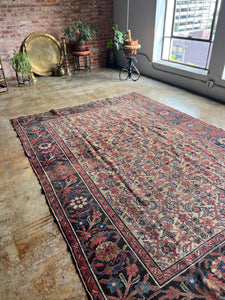 Naeva, Antique Nanaj Persian Malayer, 7’3 x 10’4