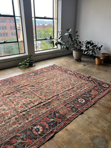 Naeva, Antique Nanaj Persian Malayer, 7’3 x 10’4