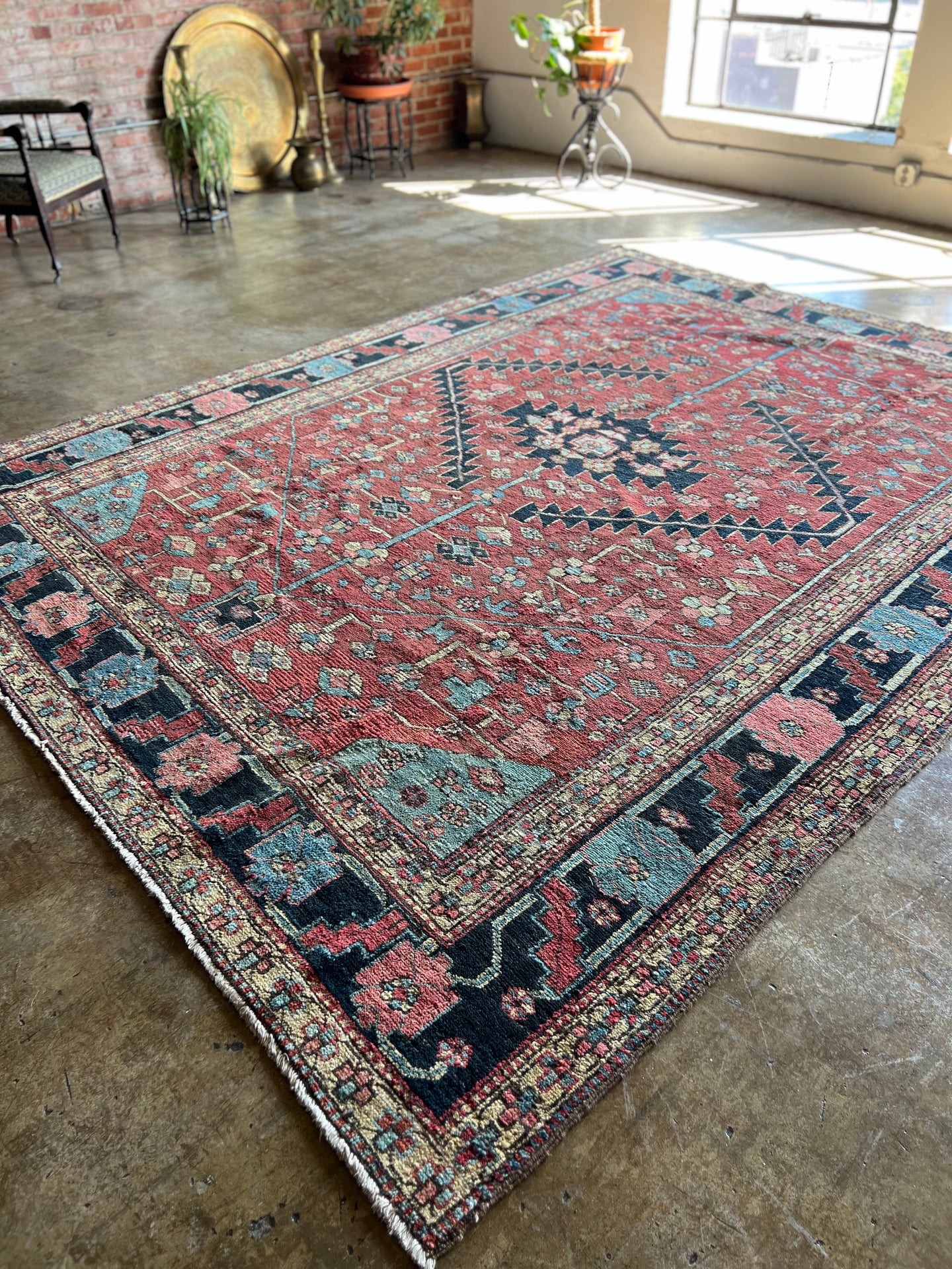 Baha, antique Persian Heriz/Serapi, 8’9 x 11’3