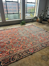 Load image into Gallery viewer, Cyrus, vintage Varamin Persian rug with Mina Khani design 7’11 x 11’3
