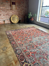 Load image into Gallery viewer, Cyrus, vintage Varamin Persian rug with Mina Khani design 7’11 x 11’3
