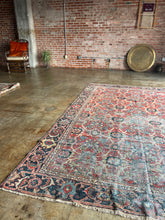 Load image into Gallery viewer, Cyrus, vintage Varamin Persian rug with Mina Khani design 7’11 x 11’3
