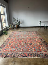 Load image into Gallery viewer, Cyrus, vintage Varamin Persian rug with Mina Khani design 7’11 x 11’3
