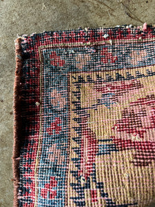 Cye, teeny Afshar tribal rug, 1'3 x 10.5"