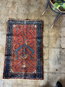 Payam, vintage Persian Hamedan rug, 2'5 x 3'9