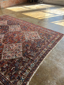 Chehrazar, Antique Khamseh tribal rug, 1920s, 6’9 x 9’10