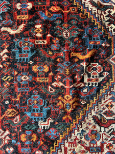 Chehrazar, Antique Khamseh tribal rug, 1920s, 6’9 x 9’10