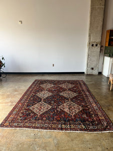 Chehrazar, Antique Khamseh tribal rug, 1920s, 6’9 x 9’10