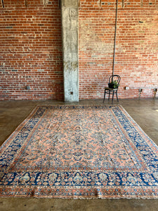 Leyla, Antique Persian Kashan rug, 8'7 x 11'7