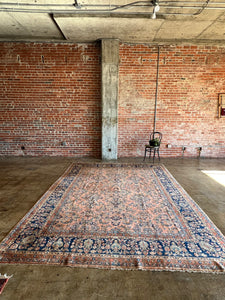 Leyla, Antique Persian Kashan rug, 8'7 x 11'7