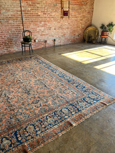 Leyla, Antique Persian Kashan rug, 8'7 x 11'7