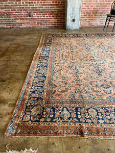 Leyla, Antique Persian Kashan rug, 8'7 x 11'7