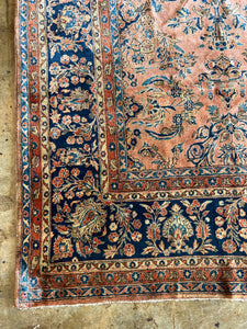 Leyla, Antique Persian Kashan rug, 8'7 x 11'7