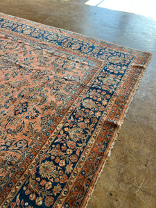 Leyla, Antique Persian Kashan rug, 8'7 x 11'7