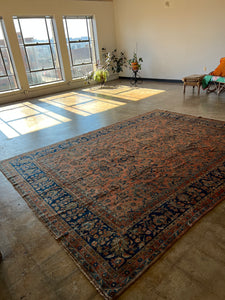 Leyla, Antique Persian Kashan rug, 8'7 x 11'7