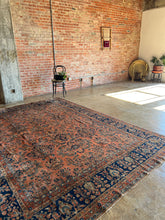 Load image into Gallery viewer, Leyla, Antique Persian Kashan rug, 8&#39;7 x 11&#39;7
