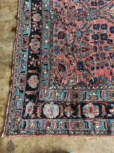 Tahib, Circa 1910, Antique Persian Lilian, 8’10 x 12