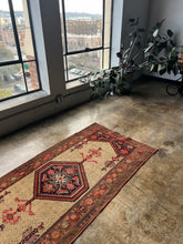 Load image into Gallery viewer, Jannat, antique camel hair Persian tribal rug, 3 x 6’9
