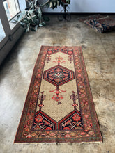 Load image into Gallery viewer, Jannat, antique camel hair Persian tribal rug, 3 x 6’9
