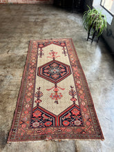 Load image into Gallery viewer, Jannat, antique camel hair Persian tribal rug, 3 x 6’9
