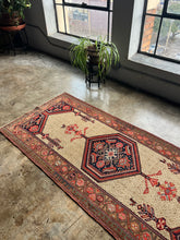 Load image into Gallery viewer, Jannat, antique camel hair Persian tribal rug, 3 x 6’9
