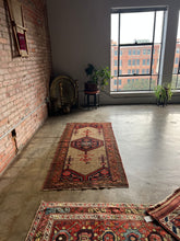 Load image into Gallery viewer, Jannat, antique camel hair Persian tribal rug, 3 x 6’9
