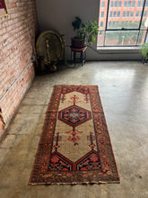 Load image into Gallery viewer, Jannat, antique camel hair Persian tribal rug, 3 x 6’9
