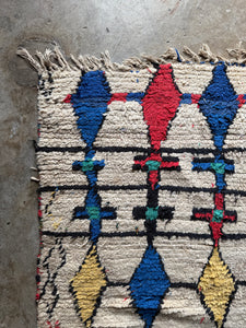 Amine, Beni Ourain Moroccan Rug, mid 20th C, 4’1 x 7