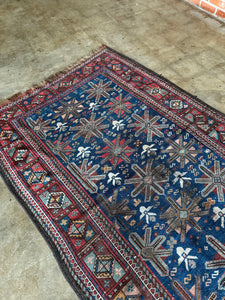 Xamira,  Early 20th C,  Persian Quchan Kurdish Rug, 4' 4" x 7' 2