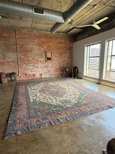 Load image into Gallery viewer, Maryam, antique Persian Heriz/Serapi, 14&#39;4 x 15&#39;
