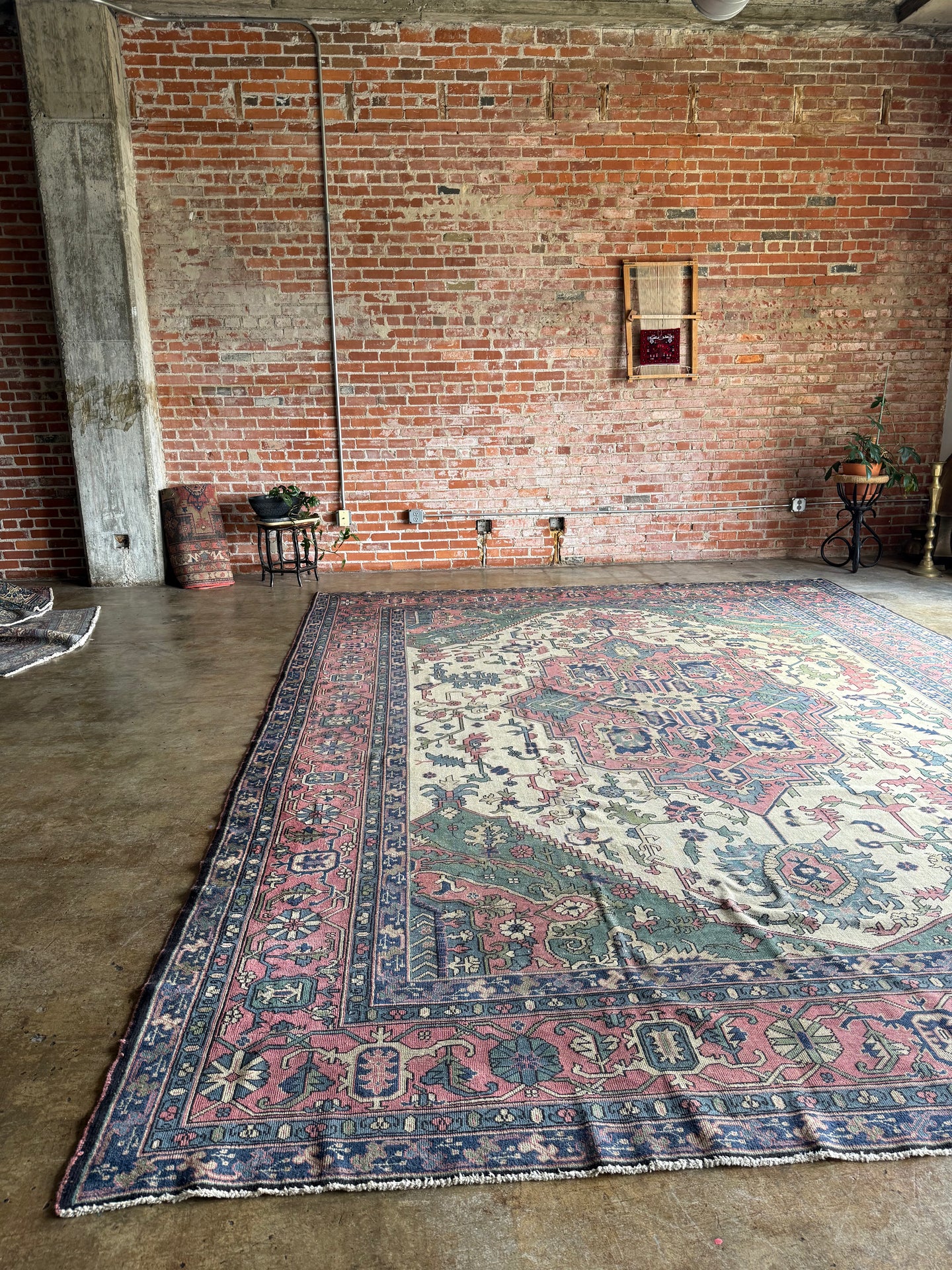 Maryam, antique Persian Heriz/Serapi, 14'4 x 15'