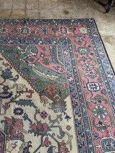 Maryam, antique Persian Heriz/Serapi, 14'4 x 15'