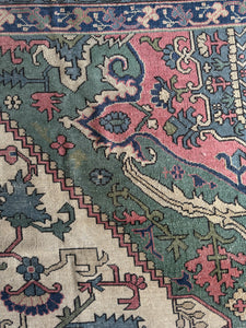Maryam, antique Persian Heriz/Serapi, 14'4 x 15'