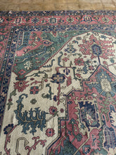 Load image into Gallery viewer, Maryam, antique Persian Heriz/Serapi, 14&#39;4 x 15&#39;
