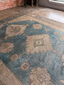 Emir, Antique Turkish Oushak, 9'6 x 12'10