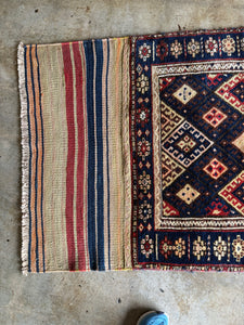 Diaco, Kurdish Jaff tribe in Sanjab, NW Persia, 3’3 x 7’4
