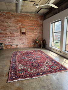 Delaram, vintage Persian Heriz, 8 x 11'9