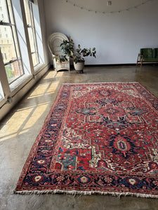 Delaram, vintage Persian Heriz, 8 x 11'9