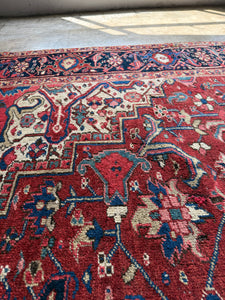 Delaram, vintage Persian Heriz, 8 x 11'9