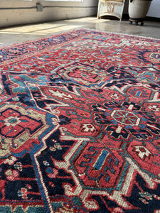 Delaram, vintage Persian Heriz, 8 x 11'9