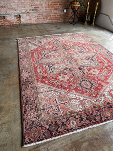 Diba, vintage Persian Heriz, 6'10 x 9'5